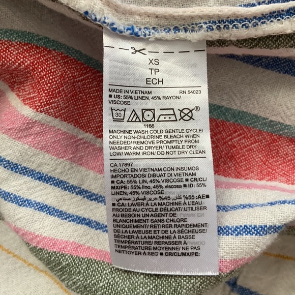 Old Navy Red Stripe Sleeveless Button Up Dress - Picture 8 of 8